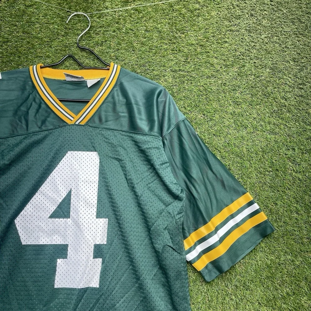 Green Bay Packers Starter Jersey Mens Medium 46 Brett Favre #4 Printed Football